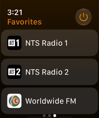 HEOS Favorites on Apple Watch